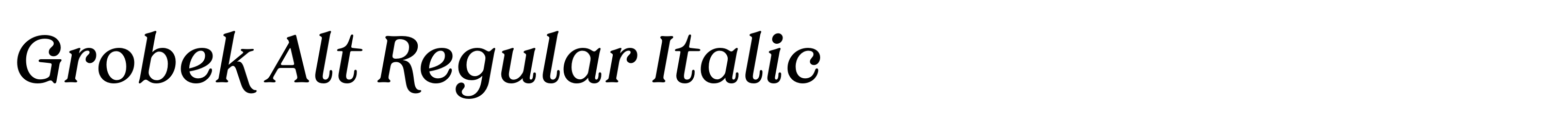 Grobek Alt Regular Italic
